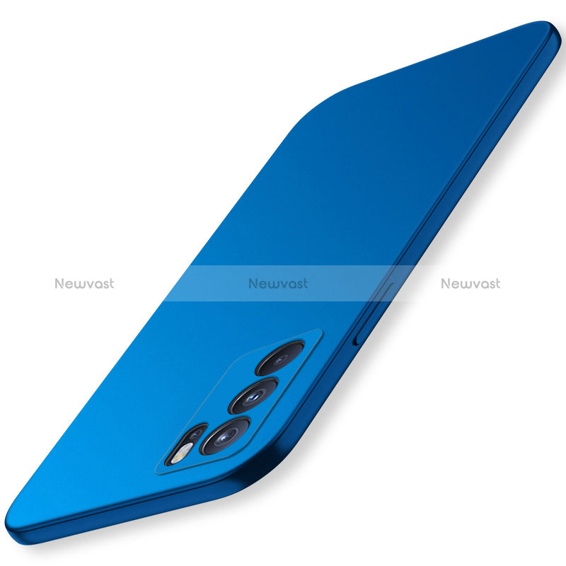 Hard Rigid Plastic Matte Finish Case Back Cover YK3 for Oppo Reno6 5G Blue