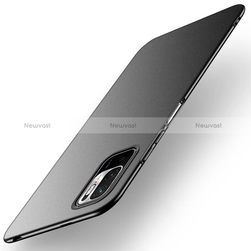 Hard Rigid Plastic Matte Finish Case Back Cover YK3 for Xiaomi Redmi Note 10T 5G Black