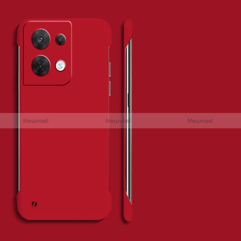 Hard Rigid Plastic Matte Finish Case Back Cover YK4 for Oppo Reno9 Pro+ Plus 5G Red