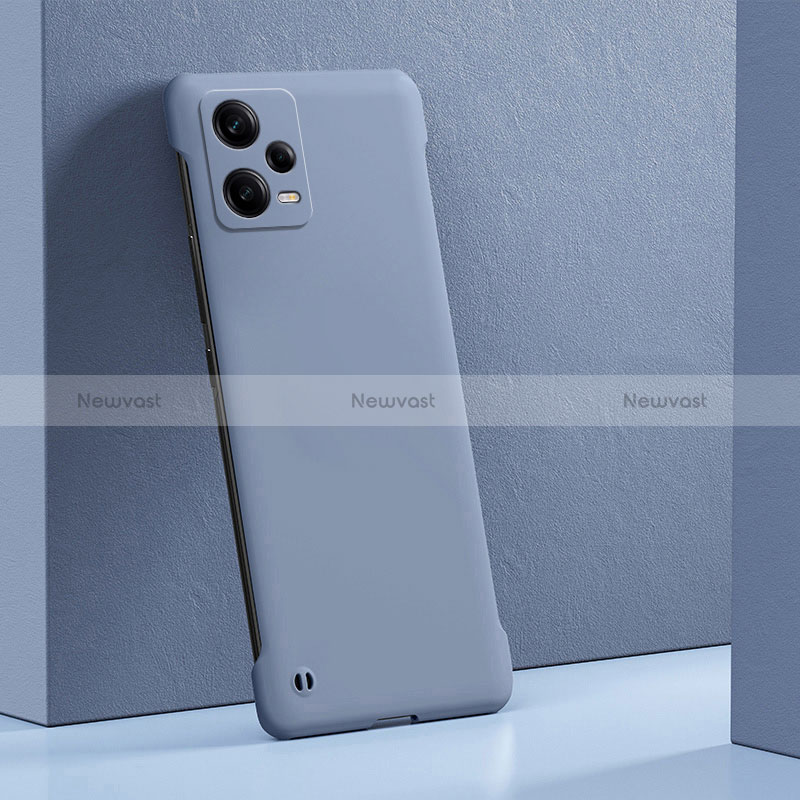 Hard Rigid Plastic Matte Finish Case Back Cover YK5 for Xiaomi Redmi Note 12 Pro 5G Lavender Gray