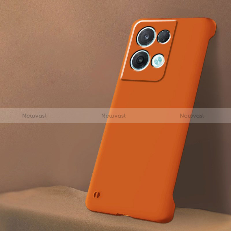 Hard Rigid Plastic Matte Finish Case Back Cover YK6 for Oppo Reno8 5G Orange