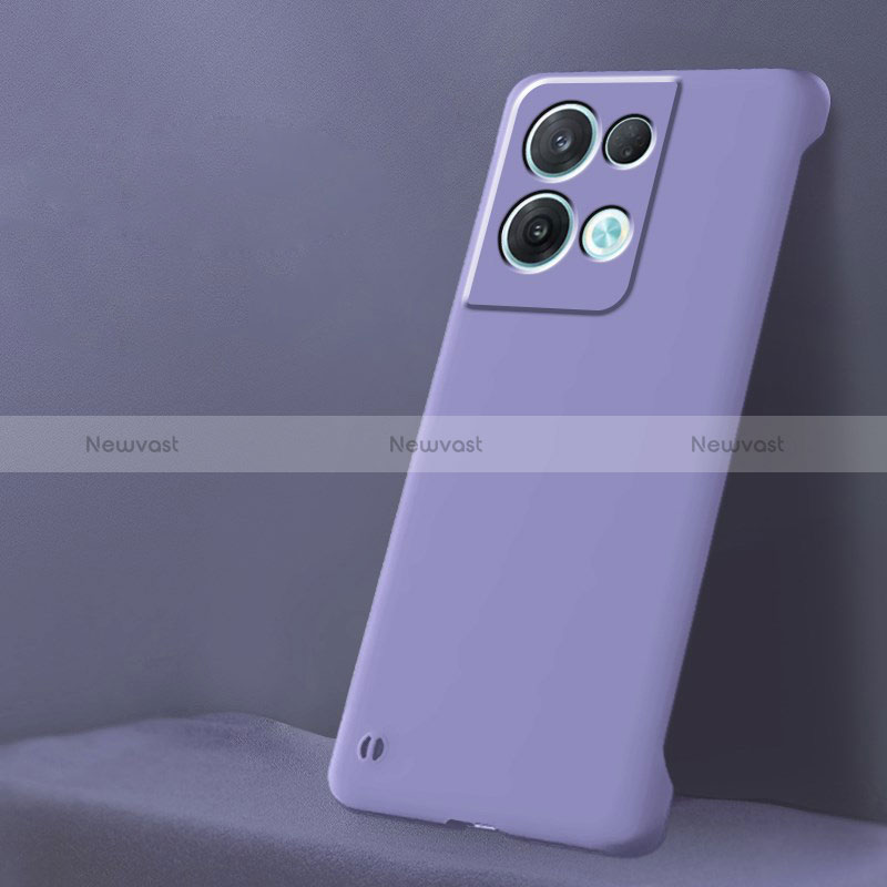 Hard Rigid Plastic Matte Finish Case Back Cover YK6 for Oppo Reno8 Pro+ Plus 5G Purple