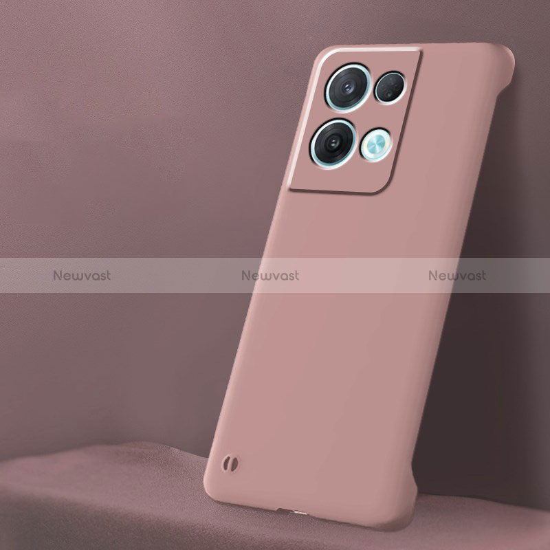 Hard Rigid Plastic Matte Finish Case Back Cover YK6 for Oppo Reno9 5G Pink