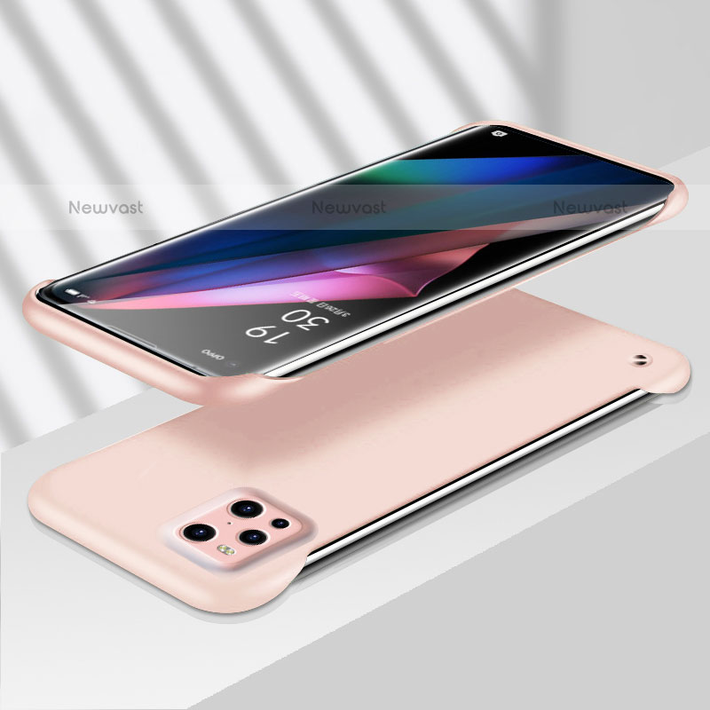Hard Rigid Plastic Matte Finish Case Back Cover YK7 for Oppo Find X3 Pro 5G Pink