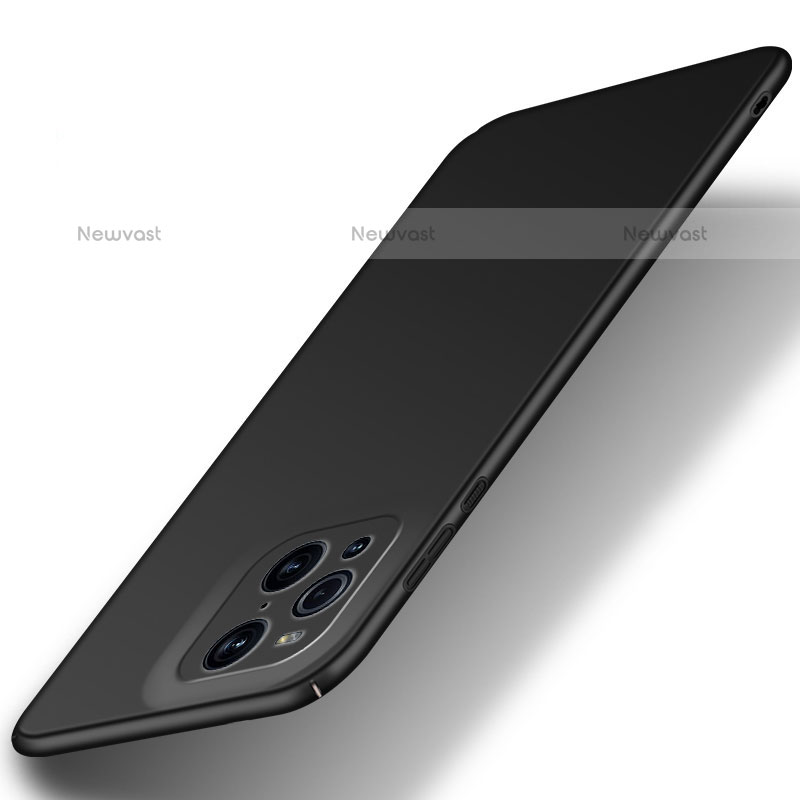Hard Rigid Plastic Matte Finish Case Back Cover YK8 for Oppo Find X3 Pro 5G Black