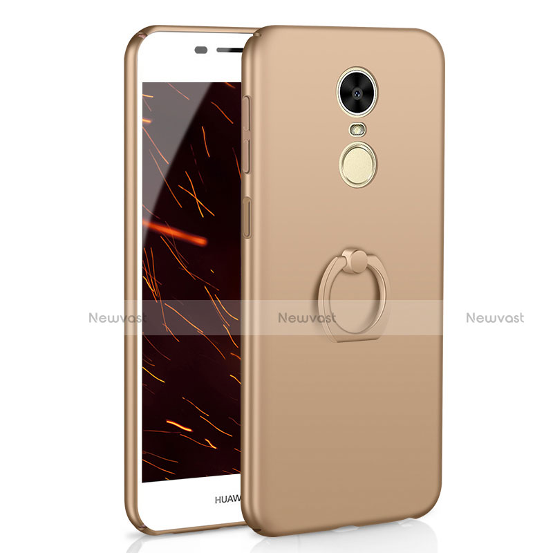 Hard Rigid Plastic Matte Finish Case Cover with Finger Ring Stand A01 for Huawei Enjoy 6 Gold