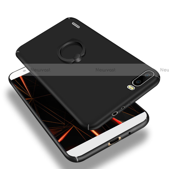 Hard Rigid Plastic Matte Finish Case Cover with Finger Ring Stand A01 for Huawei Honor 6 Plus