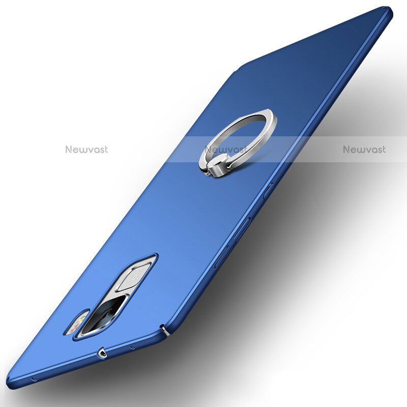 Hard Rigid Plastic Matte Finish Case Cover with Finger Ring Stand A01 for Huawei Honor 7