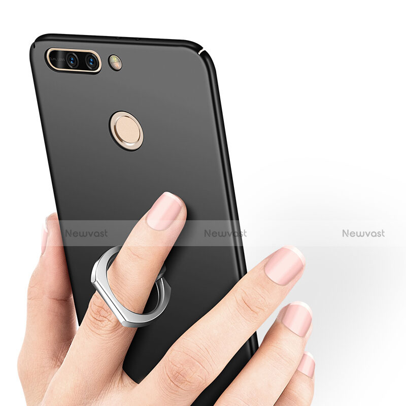 Hard Rigid Plastic Matte Finish Case Cover with Finger Ring Stand A01 for Huawei Honor 8 Pro