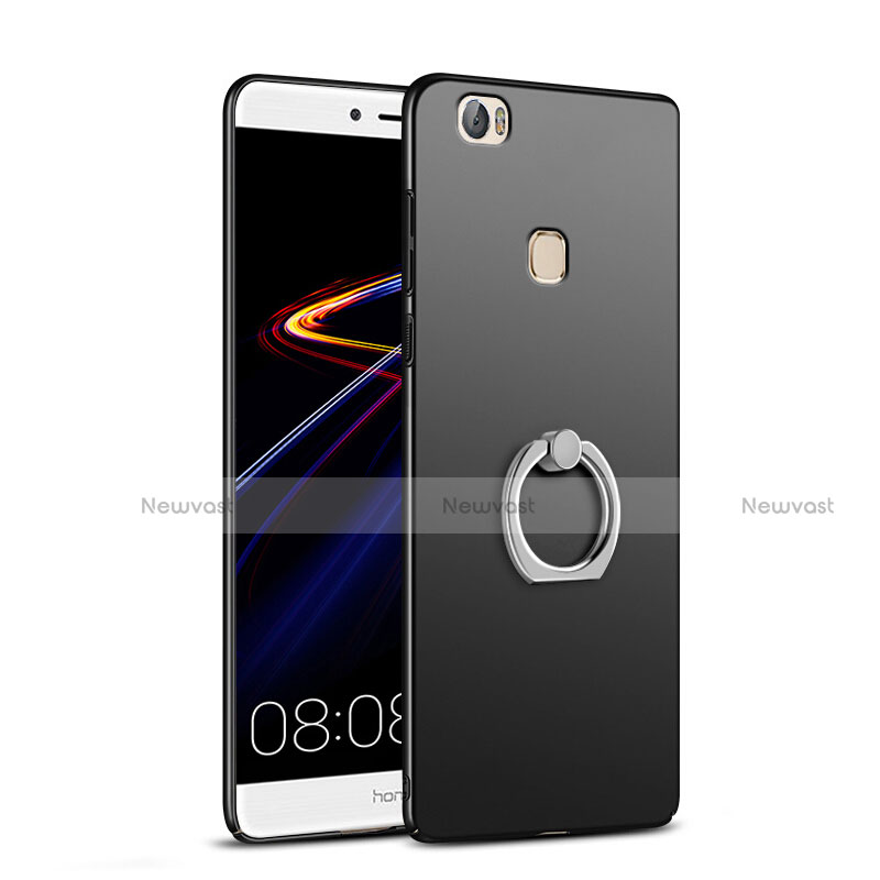 Hard Rigid Plastic Matte Finish Case Cover with Finger Ring Stand A01 for Huawei Honor Note 8