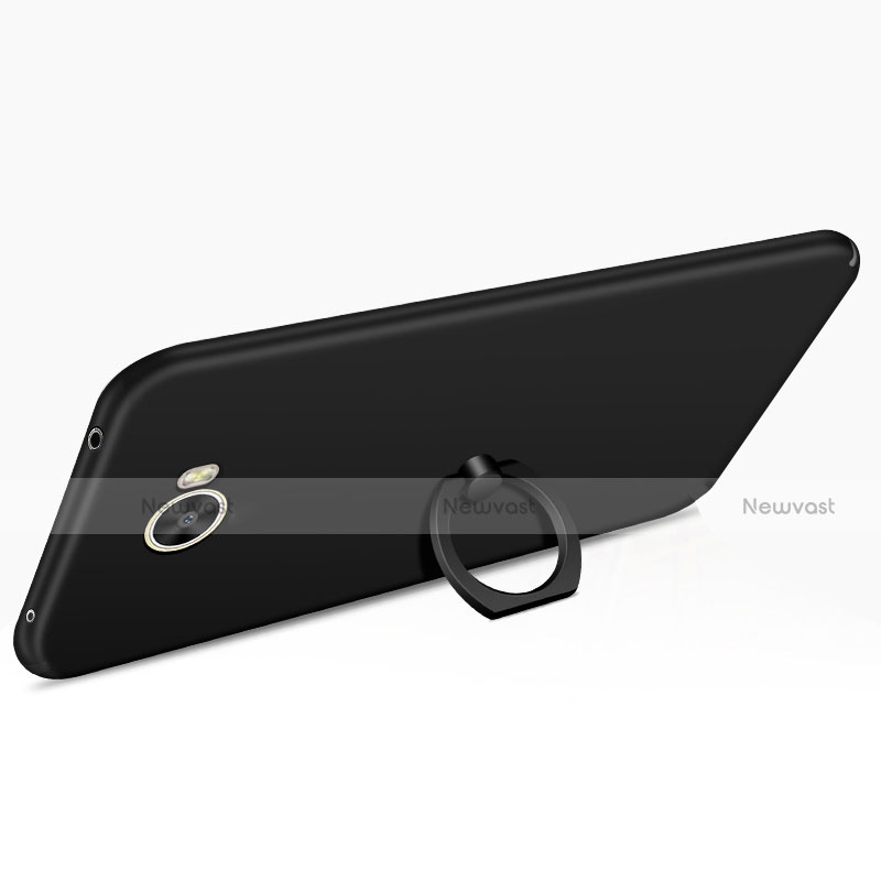 Hard Rigid Plastic Matte Finish Case Cover with Finger Ring Stand A01 for Huawei Honor Play 5