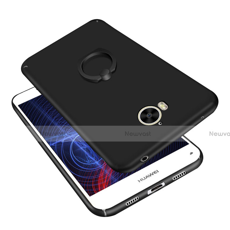 Hard Rigid Plastic Matte Finish Case Cover with Finger Ring Stand A01 for Huawei Honor Play 6
