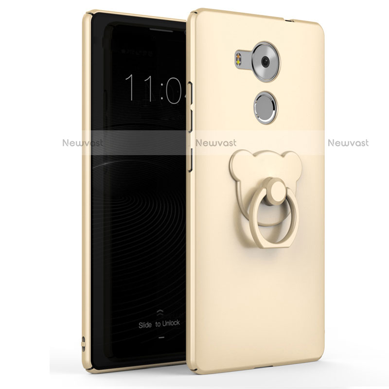 Hard Rigid Plastic Matte Finish Case Cover with Finger Ring Stand A01 for Huawei Mate 8