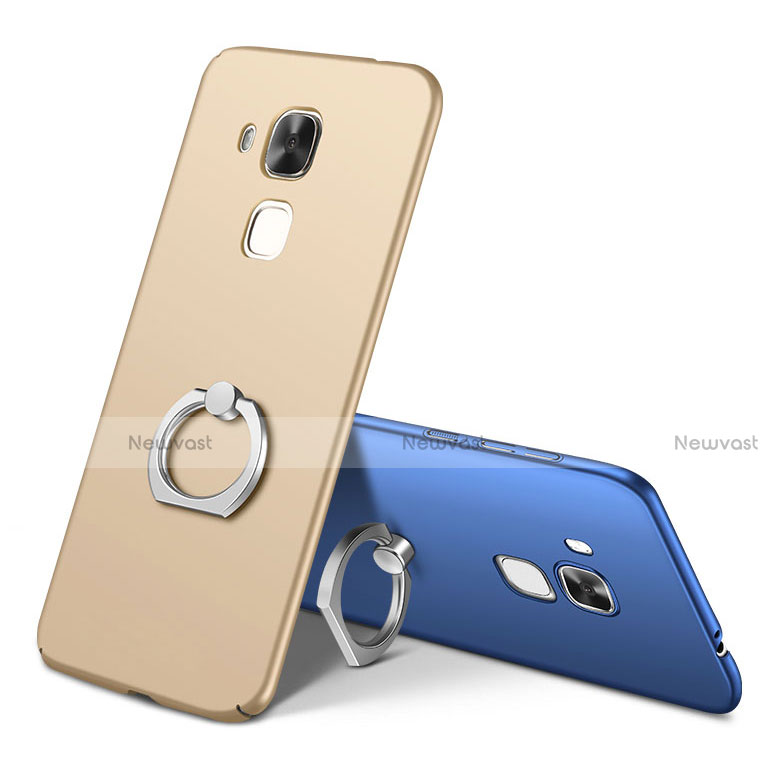 Hard Rigid Plastic Matte Finish Case Cover with Finger Ring Stand A01 for Huawei Nova Plus
