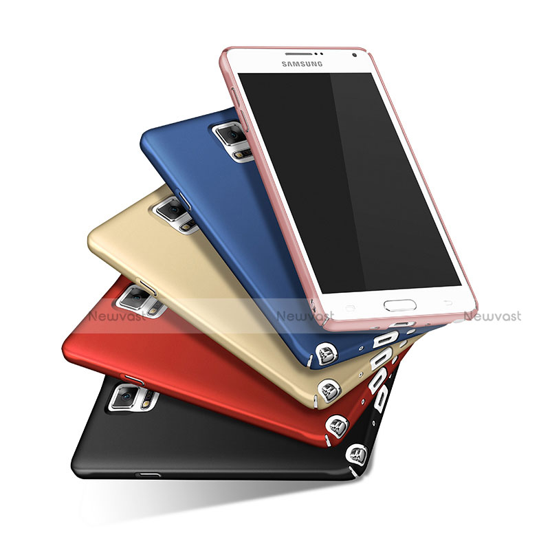 Hard Rigid Plastic Matte Finish Case Cover with Finger Ring Stand A01 for Samsung Galaxy Note 4 Duos N9100 Dual SIM