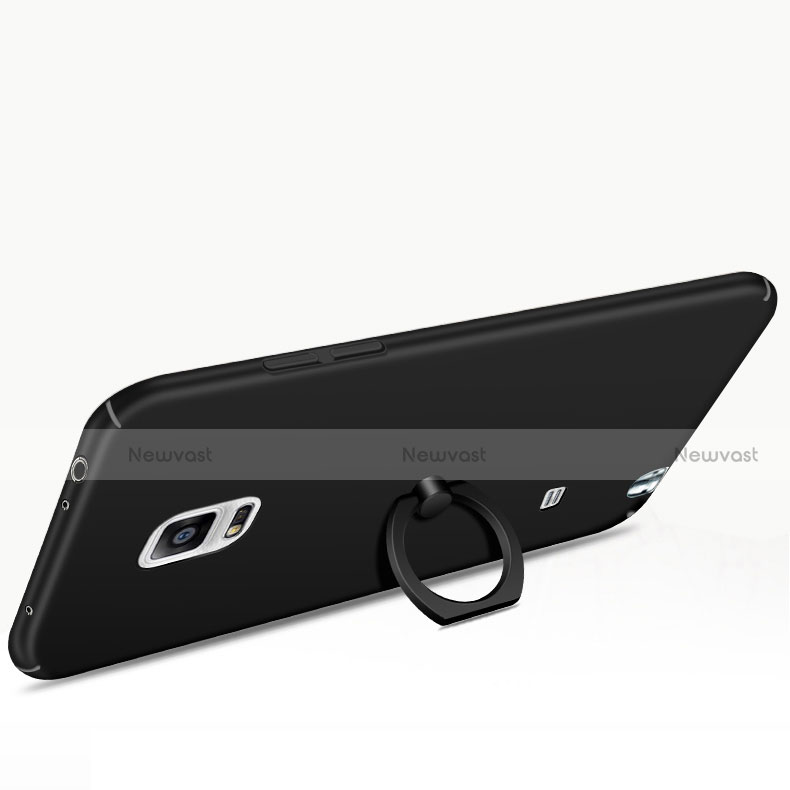 Hard Rigid Plastic Matte Finish Case Cover with Finger Ring Stand A01 for Samsung Galaxy Note 4 SM-N910F