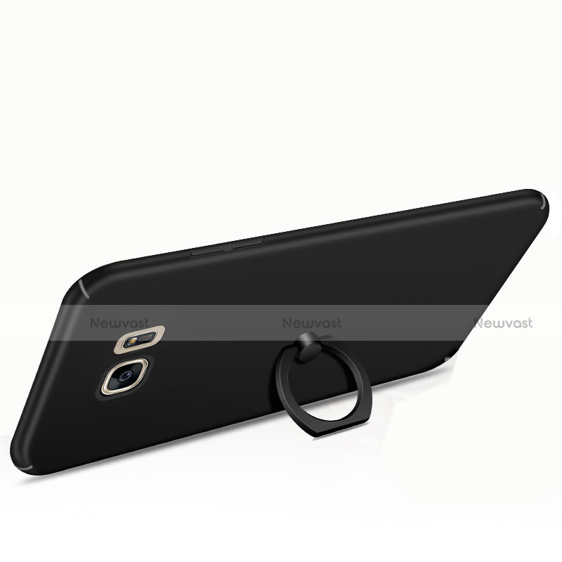 Hard Rigid Plastic Matte Finish Case Cover with Finger Ring Stand A01 for Samsung Galaxy S6 Edge SM-G925