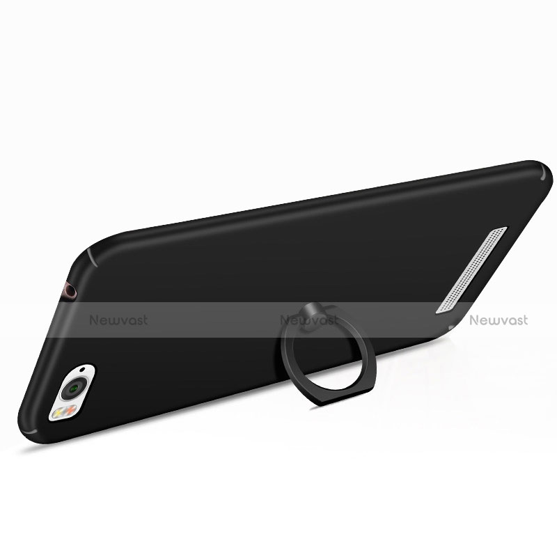 Hard Rigid Plastic Matte Finish Case Cover with Finger Ring Stand A01 for Xiaomi Mi 4C