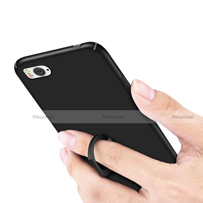 Hard Rigid Plastic Matte Finish Case Cover with Finger Ring Stand A01 for Xiaomi Mi 4i