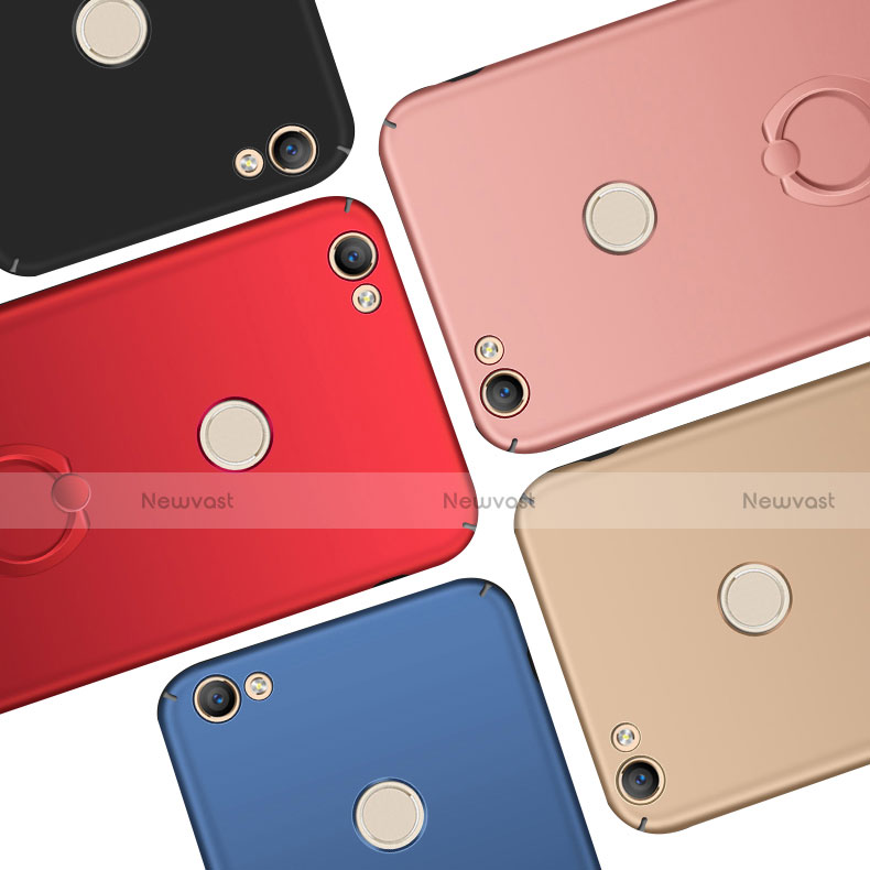 Hard Rigid Plastic Matte Finish Case Cover with Finger Ring Stand A01 for Xiaomi Redmi Note 5A Prime