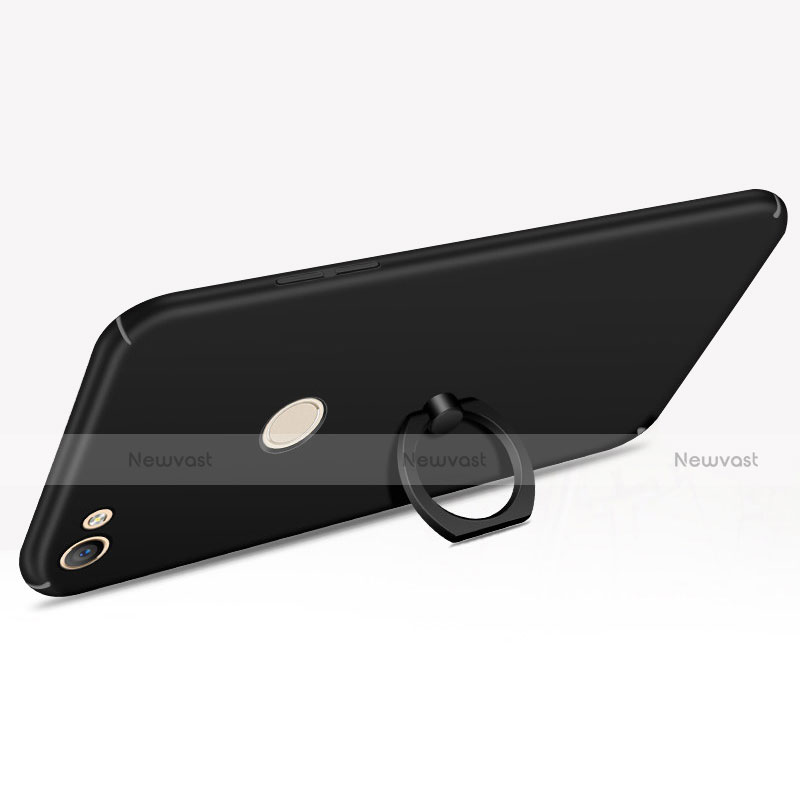 Hard Rigid Plastic Matte Finish Case Cover with Finger Ring Stand A01 for Xiaomi Redmi Note 5A Prime