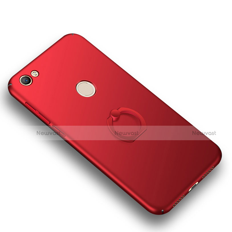 Hard Rigid Plastic Matte Finish Case Cover with Finger Ring Stand A01 for Xiaomi Redmi Note 5A Pro