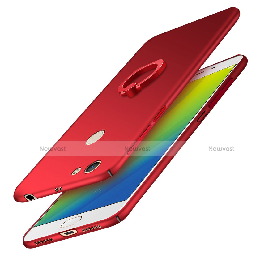 Hard Rigid Plastic Matte Finish Case Cover with Finger Ring Stand A01 for Xiaomi Redmi Y1