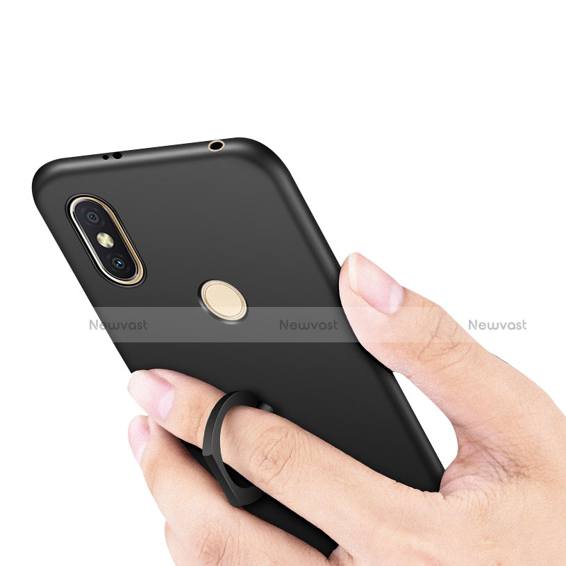 Hard Rigid Plastic Matte Finish Case Cover with Finger Ring Stand A01 for Xiaomi Redmi Y2