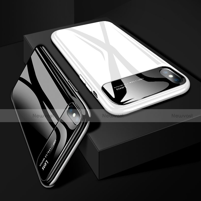 Hard Rigid Plastic Matte Finish Case Cover with Magnetic Finger Ring Stand A01 for Apple iPhone Xs