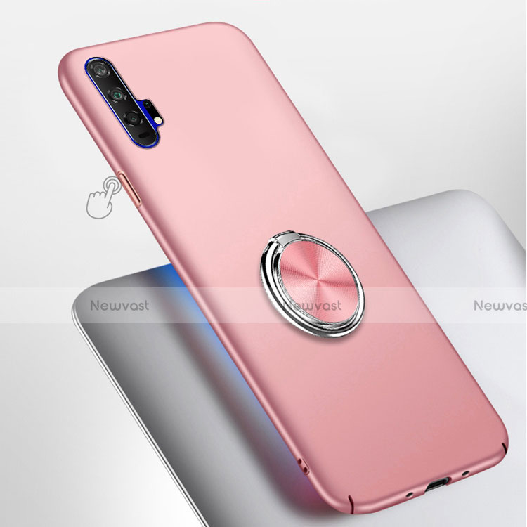 Hard Rigid Plastic Matte Finish Case Cover with Magnetic Finger Ring Stand A01 for Huawei Honor 20 Pro