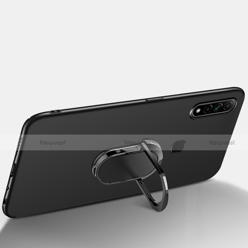Hard Rigid Plastic Matte Finish Case Cover with Magnetic Finger Ring Stand A01 for Oppo A8