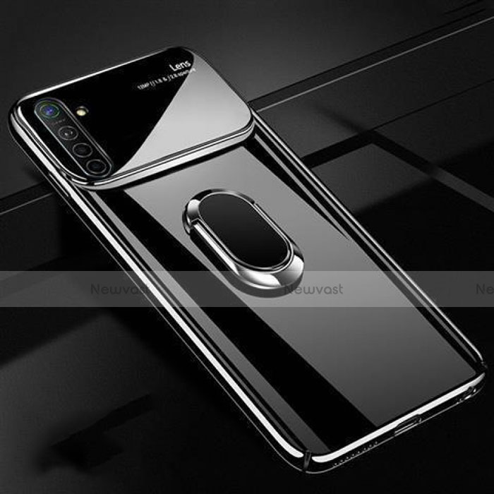 Hard Rigid Plastic Matte Finish Case Cover with Magnetic Finger Ring Stand A01 for Oppo K5