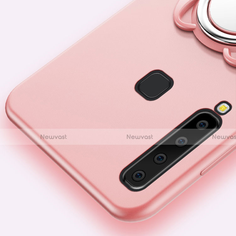 Hard Rigid Plastic Matte Finish Case Cover with Magnetic Finger Ring Stand A01 for Samsung Galaxy A9s