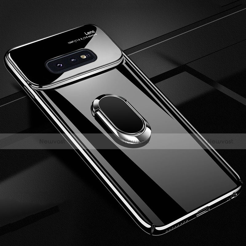 Hard Rigid Plastic Matte Finish Case Cover with Magnetic Finger Ring Stand A01 for Samsung Galaxy S10e