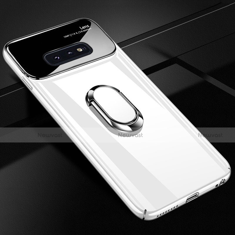 Hard Rigid Plastic Matte Finish Case Cover with Magnetic Finger Ring Stand A01 for Samsung Galaxy S10e