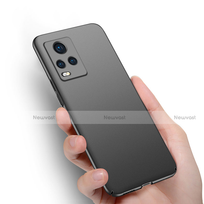 Hard Rigid Plastic Matte Finish Case Cover with Magnetic Finger Ring Stand A01 for Vivo V20 Pro 5G