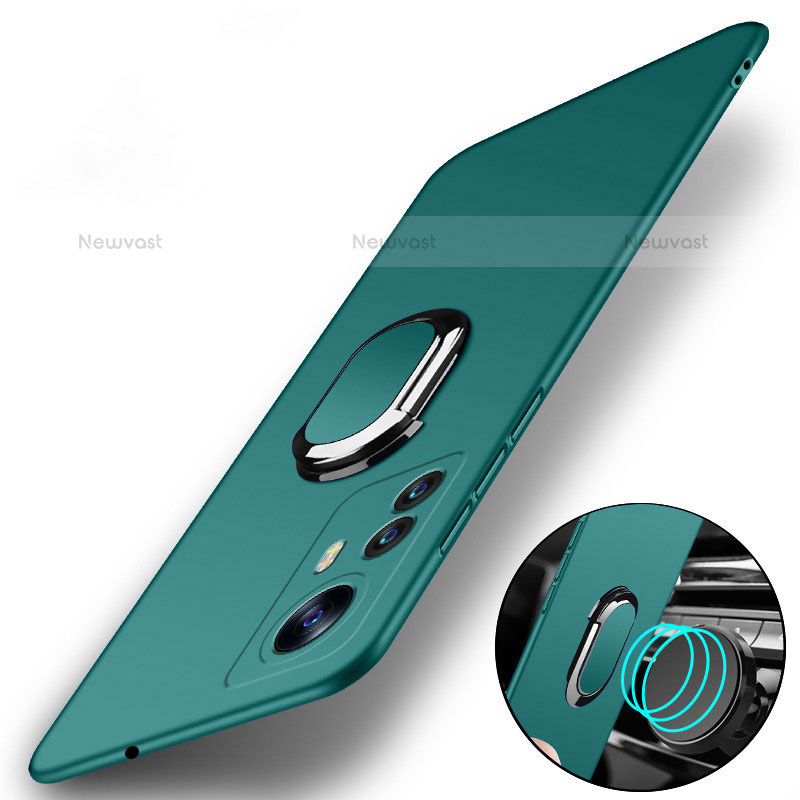 Hard Rigid Plastic Matte Finish Case Cover with Magnetic Finger Ring Stand A01 for Xiaomi Mi 12 Pro 5G
