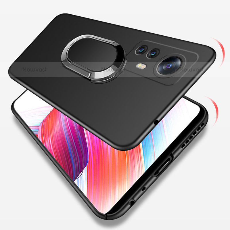 Hard Rigid Plastic Matte Finish Case Cover with Magnetic Finger Ring Stand A01 for Xiaomi Mi 12 Pro 5G