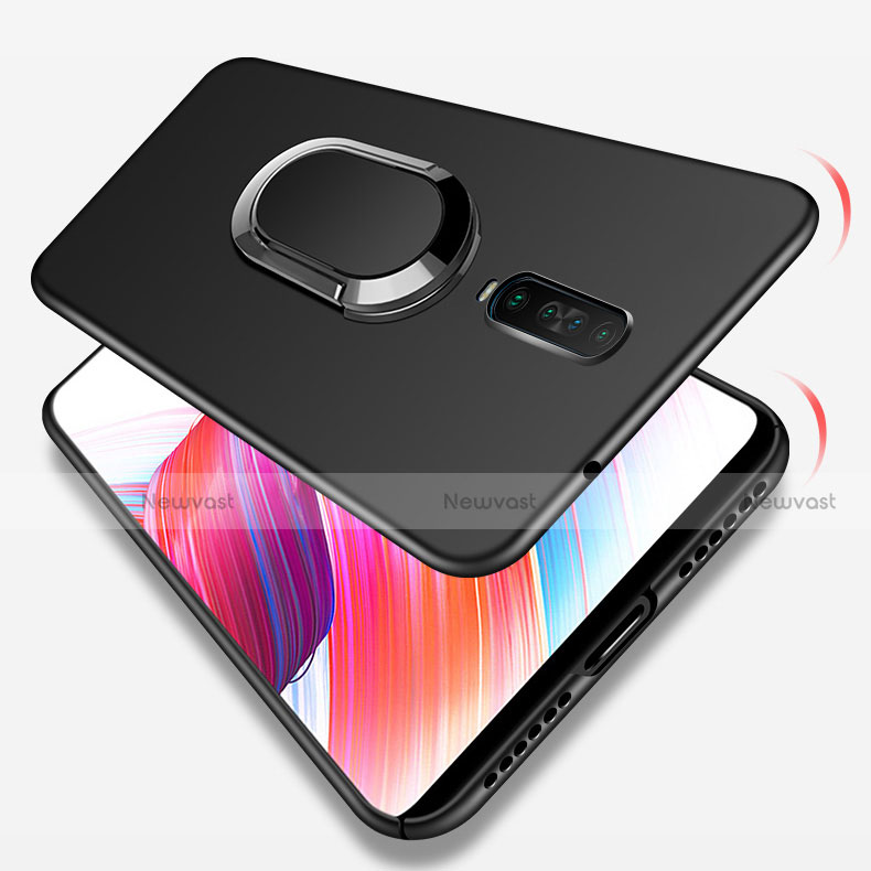 Hard Rigid Plastic Matte Finish Case Cover with Magnetic Finger Ring Stand A01 for Xiaomi Poco X2