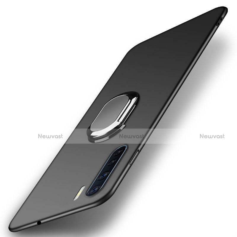 Hard Rigid Plastic Matte Finish Case Cover with Magnetic Finger Ring Stand A02 for Oppo A91