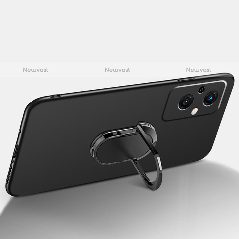 Hard Rigid Plastic Matte Finish Case Cover with Magnetic Finger Ring Stand for Oppo F21s Pro 5G