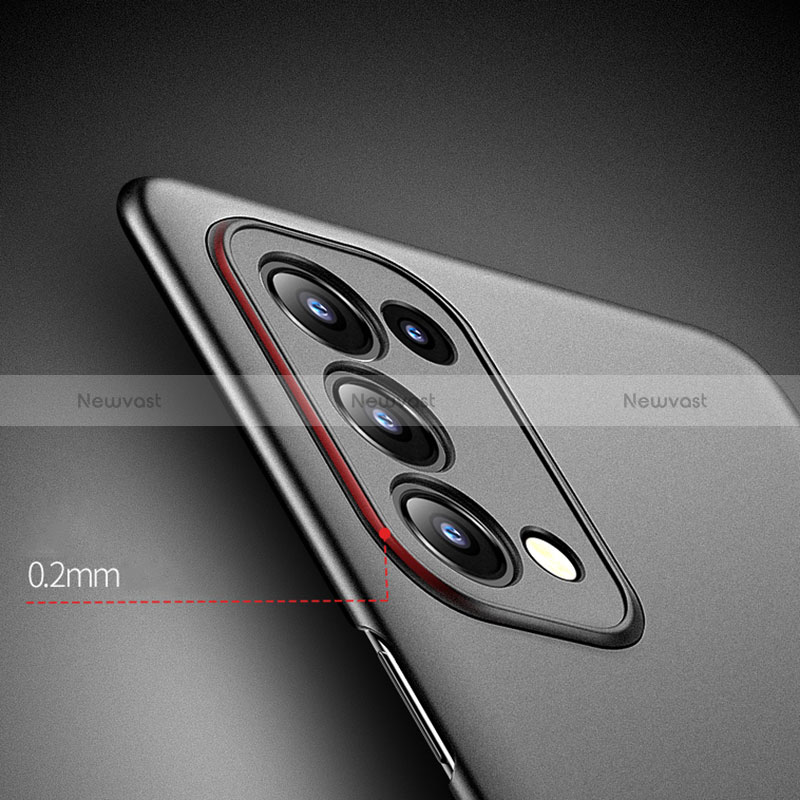 Hard Rigid Plastic Matte Finish Case Cover with Magnetic Finger Ring Stand for Oppo Reno6 Pro 5G