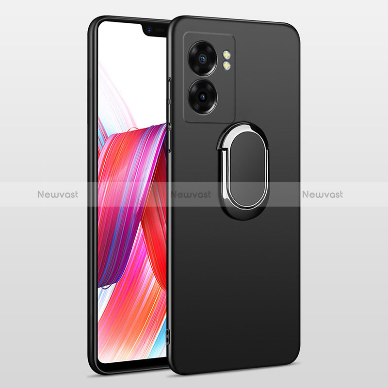 Hard Rigid Plastic Matte Finish Case Cover with Magnetic Finger Ring Stand for Oppo Reno7 SE 5G