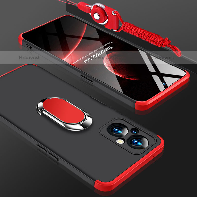 Hard Rigid Plastic Matte Finish Case Cover with Magnetic Finger Ring Stand GK1 for OnePlus Nord N20 5G