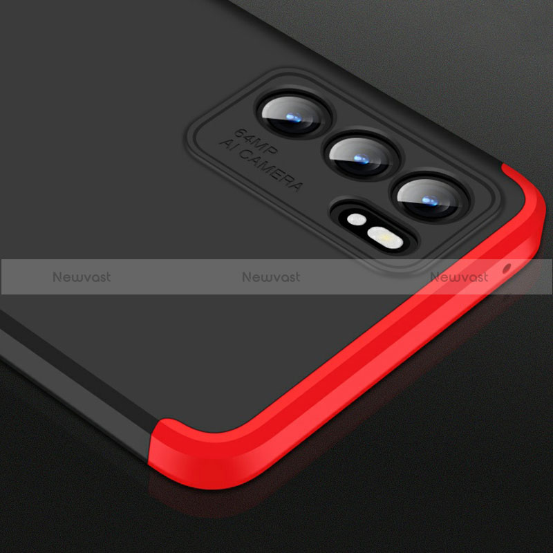 Hard Rigid Plastic Matte Finish Case Cover with Magnetic Finger Ring Stand GK1 for Oppo Reno6 Pro 5G India