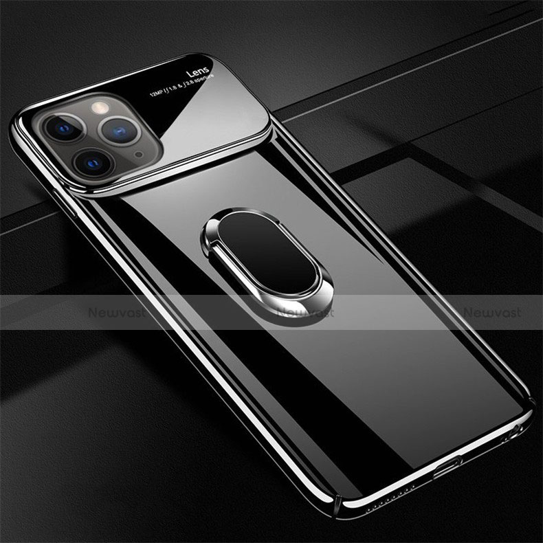 Hard Rigid Plastic Matte Finish Case Cover with Magnetic Finger Ring Stand P01 for Apple iPhone 11 Pro Max