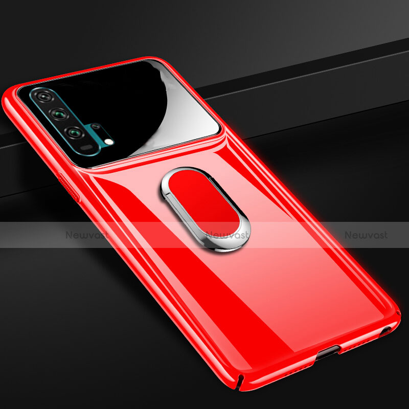 Hard Rigid Plastic Matte Finish Case Cover with Magnetic Finger Ring Stand P01 for Huawei Honor 20 Pro