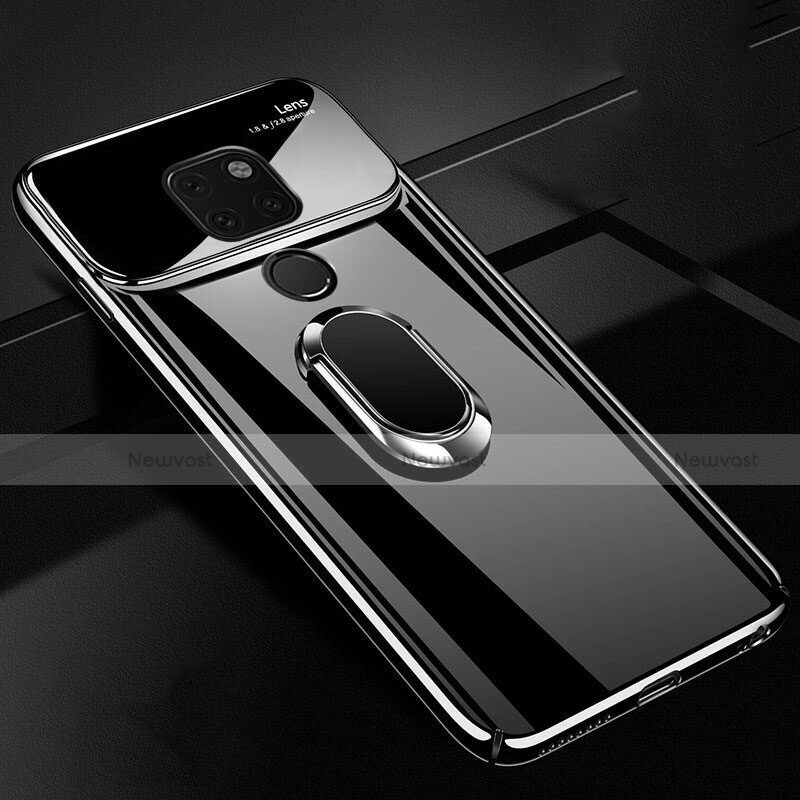 Hard Rigid Plastic Matte Finish Case Cover with Magnetic Finger Ring Stand P01 for Huawei Mate 20 X 5G