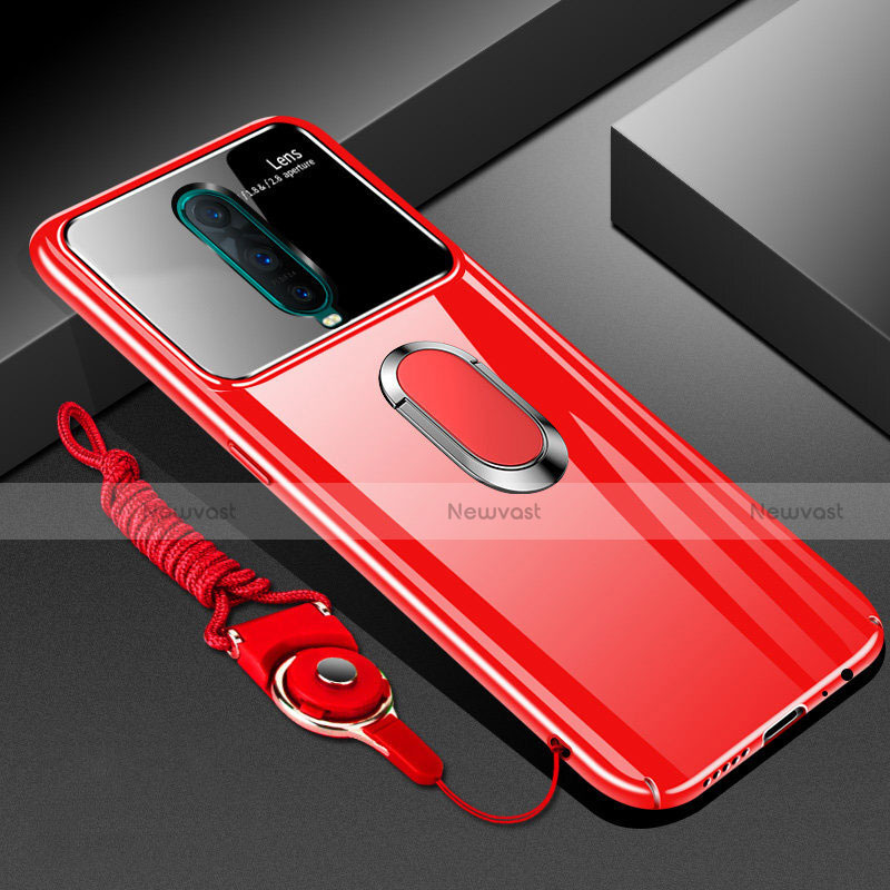 Hard Rigid Plastic Matte Finish Case Cover with Magnetic Finger Ring Stand P01 for Oppo R17 Pro