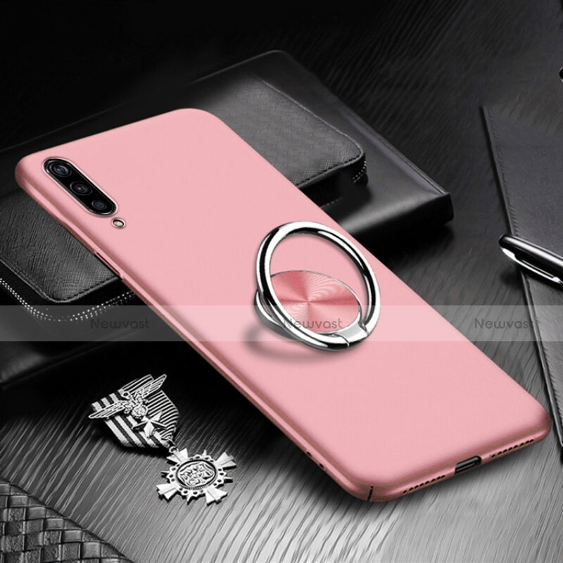 Hard Rigid Plastic Matte Finish Case Cover with Magnetic Finger Ring Stand P01 for Xiaomi Mi A3